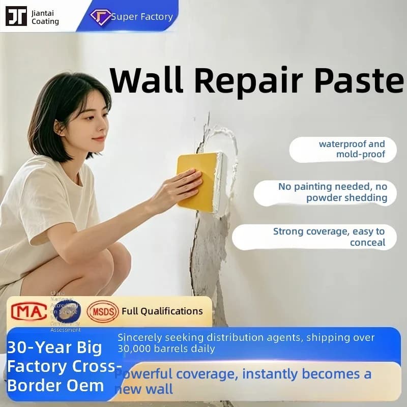 Wall Repair Putty | Waterproof Mildew Resistant Wall Filler for Interior & Exterior Walls - 1