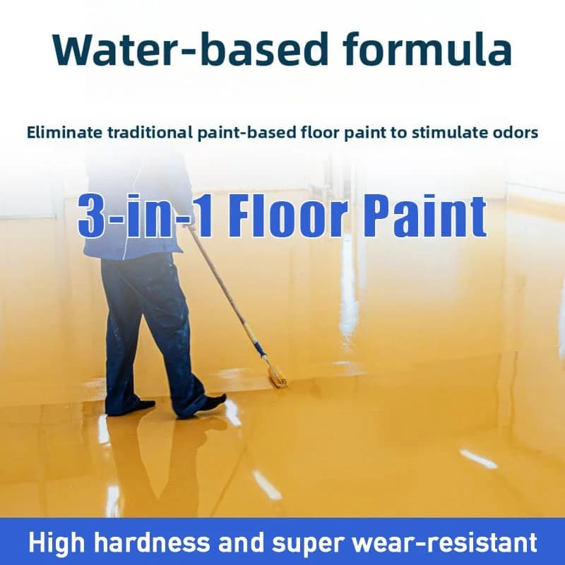 High-Gloss 3-in-1 Floor Paint, Fast Drying - 2